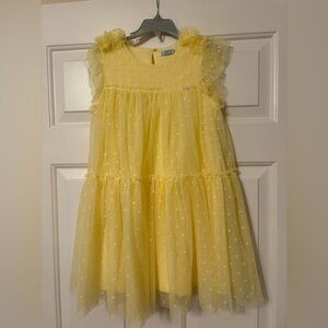 Mayoral Yellow Tulle Kids Dress